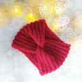 Hand-knitted headband alpaca blanded with mulberry silk, gift for her, handmade headband, turban, soft, unique, made for order.