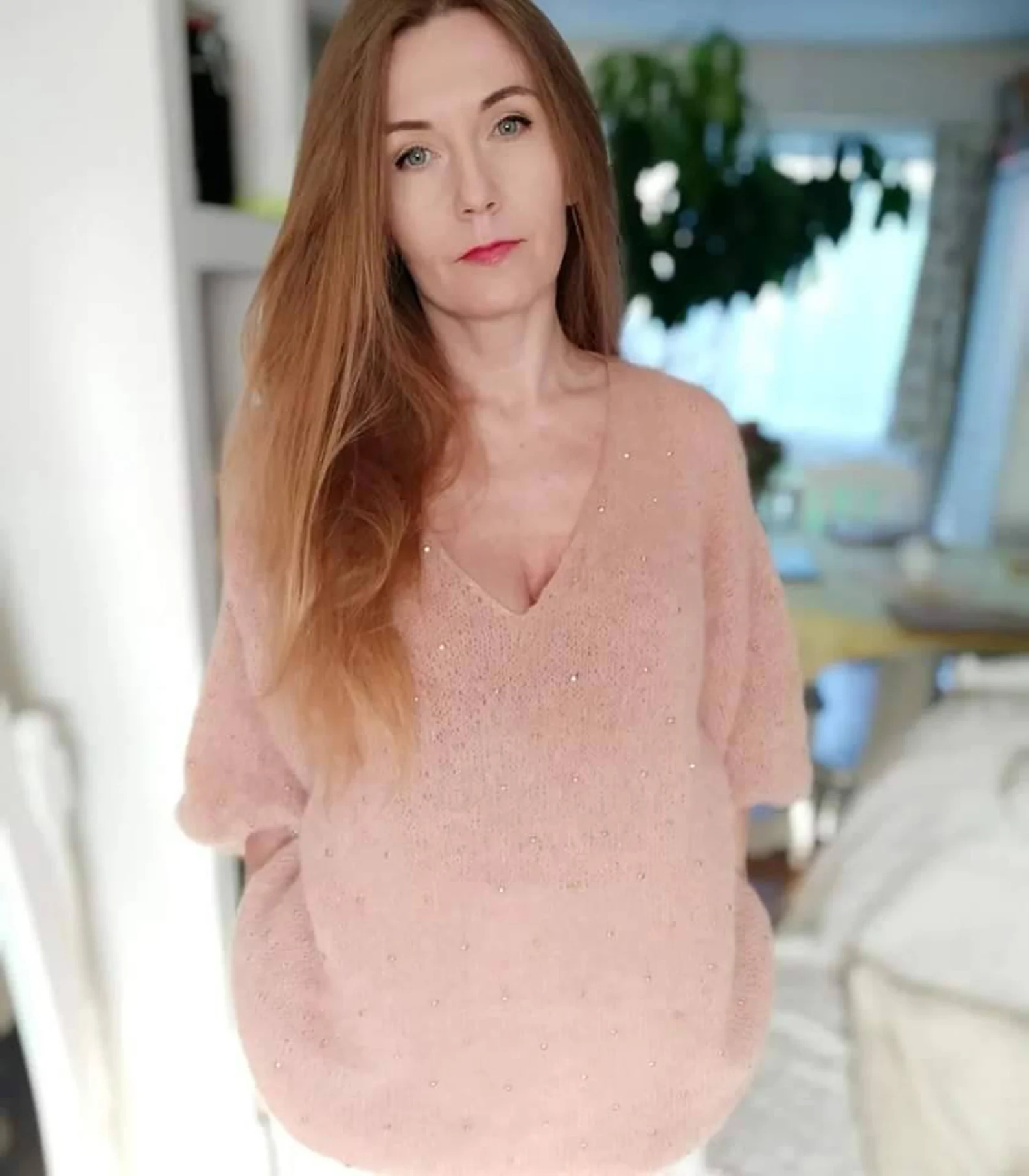Luxury Hand Knitted Alpaca Silk Top for Women, Soft Bridal Bolero Embellished Pullover, Sustainable Gift Made to Order Knitwear