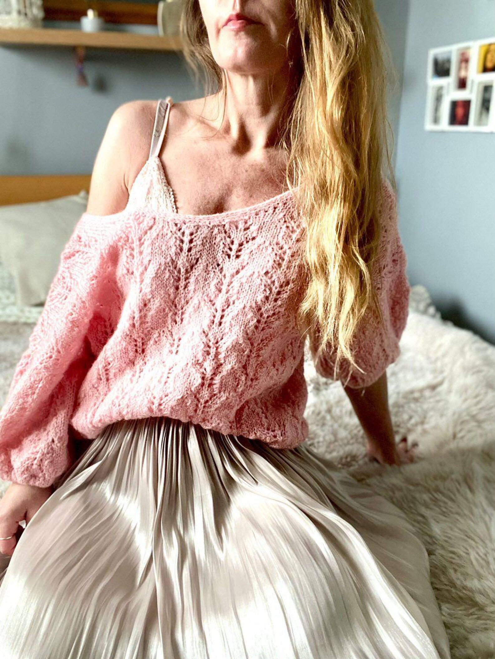 Hand-knitted women's BabyAlpacaBlend sweater, luxury winter gift – Eco Artisan Soft Knitwear for her